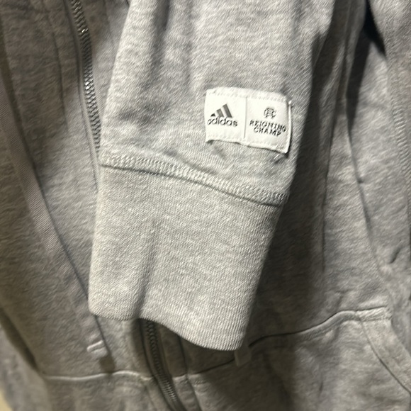 ADIDAS ATHLETICS X REIGNING CHAMP Women’s Grey Zip Front Hoodie Small - Picture 7 of 11